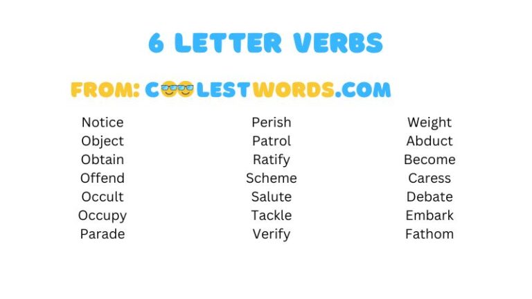 6 Letter Verbs 