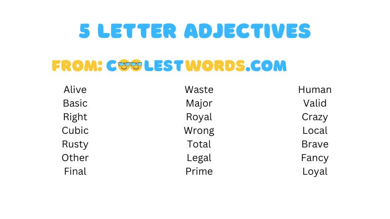 5-letter-adjectives