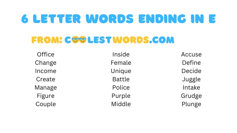 6 letter words ending oom