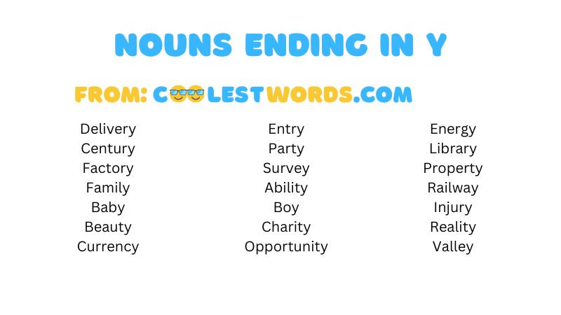Nouns Ending In Ys