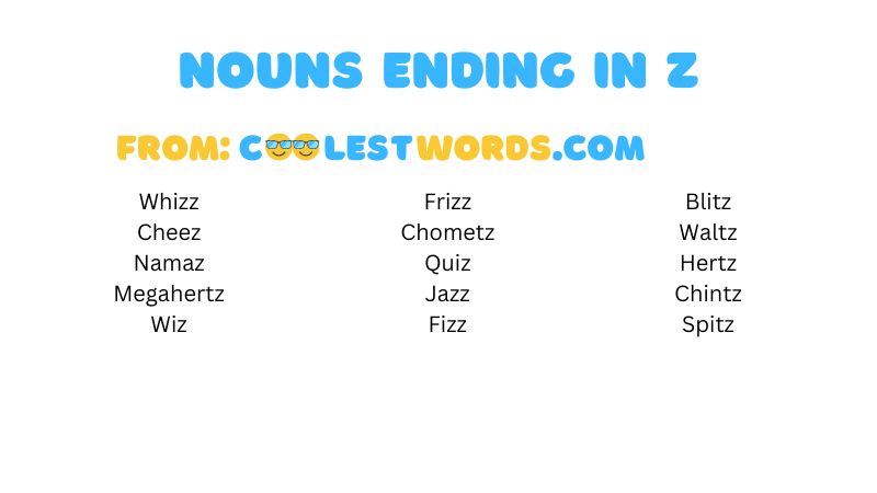 Nouns Ending In Z